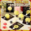 Gemscream 12 Sets Light Bulb Plush Toy Squeeze Stress Balls with 12 You Light up My World Greeting Cards 12 Lights Plush Key Chain Lightbulb Stuffed Toy for Classroom Exchange (Yellow)