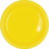 Vibrant Round Yellow Sunshine Plastic Plates - 7" (Pack of 20) - Premium Quality Design, Ideal for Any Event or Party