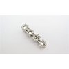 Small crystal circles metal alligator hair clip for fine thin hair