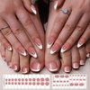 EBANKU 52Pcs Semi-Cured Gel Toenail Strips, Gel Nail Strips for Toes Real Gel Nail Polish Sticker, Long-Lasting Manicure Stickers Requires UV Light with Nail File&Stick（French Sheer Jelly Nude Pink）