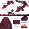 Dragon Egg-3D Printed Dragon in Egg,Crystal Dragon Articulated Dragon Adults Fidget Toys for Autism ADHD,3D Printed Gift Toy, Executive Desk Toys,Home Office Decor