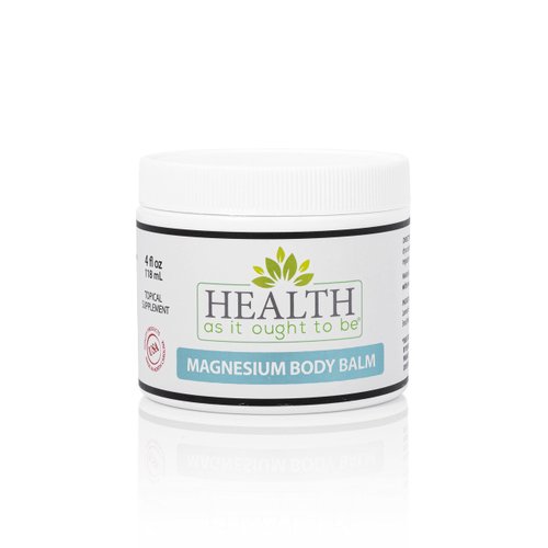 Health As It Ought To Be Magnesium Body Balm | Infused with Arnica, Aloe Vera, Jojoba & Coconut oil | 4 Ounce
