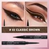 UCANBE Brown Eyeliner Pencil, Dual Ended Liquid Eye liner + Gel Eyeliner 2 in 1, Highly Pigmented & Quick Drying, Waterproof & Long Lasting Ultra-fine Tip Eye Makeup Pen