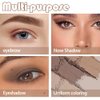 Eyebrow Powder Kit,Eye Brow Powder for Women Long-Lasting Waterproof Three Colors Brow Filler Get Full Defined Natural Brows,Eyebrow Contour Palette with Mirror & Eyebrow Brush,sombra para cejas