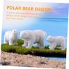 FELTECHELECTR 10 Pcs Micro Landscape Decoration Mini Animals Christmas Decorations Bling Decor Arctic Animal Figures Toy Christmas Bears Figurines Nativity Animals Figurines Miniature Polar Bear