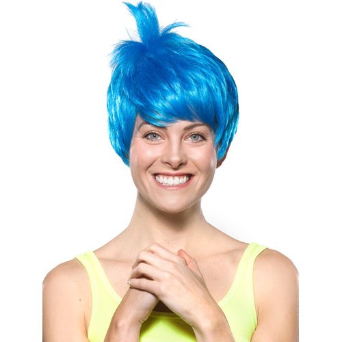 Joy Inside Out Color Blue - Cartoon Wig Riley Joyous Emotion Personality Happy Womens Peluca Bundle Maxwigs Costume Wig Care Guide