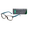 VK Couture Women's Mia Fashion Readers Rectangular Reading Glasses, Demi Green, 138 mm + 2.5