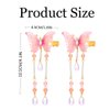 Bartosi Butterfly Hair Clips Pink Butterfly Hair Barrettes Bride Wedding Hair Pins Tassel Bridal Hair Accessories for Women and Girls (Pack of 2)