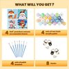 Yijingtop 4 Pack Christmas Paint by Number for Kids Ages 4-8,Cute Animals Easy Acrylic Paint by Number for Kids On Canvas,Oil Painting Paint by Number Kits Present for Kids(Framed)