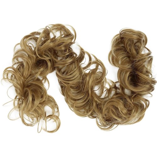 CAISHA Hairpiece Hair Wrap Heat-resistant Synthetic Fibres Curly Messy Updo Dirty Blonde HW13