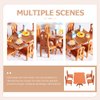 Zerodeko Dollhouse Mini Dining Table and Chairs Set, 1:12 Scale Plastic Dollhouse Furniture Table and Chair Mini Furniture Accessories for Dollhouse Decor