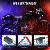 Nilight 12PCS Motorcycle RGB Led Light Kit Waterproof Multi Color Atmosphere Neon Accent Light APP and Remote Control Underbody Light Strips for Harley Davidson Honda Kawasaki Suzuki