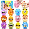 12 Pcs Party Favors for Kids, 3D Animal Pop Fidget Toys Bulk Goodie Bags Stuffers for, Prizes box Toys for Classroom Silicone Bath Suction Toys Birthday Gifts