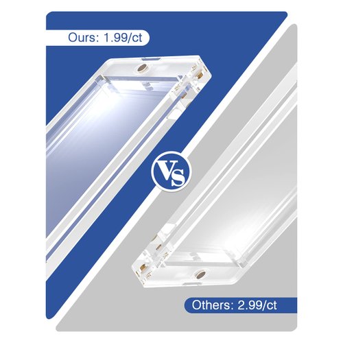 Lzerking Magnetic Card Holders 12 Pack, 130PT One Touch Card Holder for Trading Card, Baseball Card, Sports Card