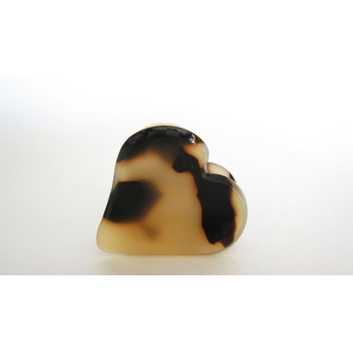 Generic Small mini beige black brown marbled tortoise heart shaped hair claw clip