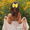 Cute Bows for Girls Bee Hair Accessories Yellow Ribbon Girls Bows Clips Spring Girls Bows for Hair French Hair Barrettes for Hair Styling
