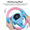 TOYANDONA 2 PCS Baby Steering Wheel Toy - Simulated Driving Controller, Early Education Pretend Driving Steering Wheel with Light Music for Boys Girls 4 5 6 Years Old