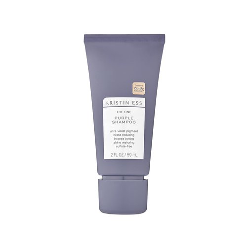 Kristin Ess Hair The One Purple Shampoo Mini Travel Size - Toning for Blonde Hair - Neutralizes Brass + Yellow Tones, Shine Restoring, Sulfate, Silicone and Paraben Free, Color Safe + TSA-Approved