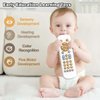 TuiVeSafu Baby TV Remote Control Toy with Music Sound and Light, Toddler Realistic Play TV Remote Toys Early Educational Learning Toy with 3 Language Musical Toy for 6-36 Months(White)