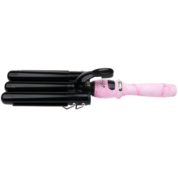 Aria Beauty The Waver - Hair Waver Tool for Beachy Boho and 90’s Hollywood Glam Waves - Suitable for All Hair Types - Pink Marble - 1 pc