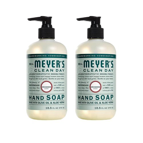 MRS. MEYER'S CLEAN DAY Liquid Hand Soap, Birch Wood 12.5 Fl Oz (Pack of 2)