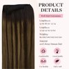 MAXITA Sew in Hair Extensions Real Human Hair 16 Inch 100g Balayage Dark Brown Mixed Chestnut Brown Weft Hair Extensions Human Hair Double Weft Hairpieces Soft Stright Nutural Hair for Women
