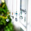 YU FENG Set 5 PCS Window Hanging Crystal Suncatcher Beads Chain Sphere Chandelier Lamps Light Pendant Curtain Wedding Decoration Gift
