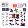 Sunny Days Entertainment Knights and Dragons Figures in Bucket – 42 Assorted Soldiers and Accessories Toy Play Set for Kids | Plastic Fantasy Figurines with Storage Container