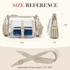 Missnine Clear Bag for Stadium Events Small Clear Purse Stadium Approved Women PVC Crossbody Bag Cute Concert Bag with Guitar Strap