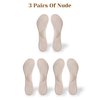 Arch Support Insoles Silicone Gel Invisible Slim Inserts Shock Absorption, Arch Pain Foot Heel Pain Relief, 3/4 Length for Women Shoes High Heel Shoes 5-8, 3 Pairs-Nude