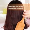 Hair Brush-Natural Wooden Bamboo Detangler Paddle Brush and Comb Set Eco Friendly Hairbrush for Women Men and Kids Thin Long Curly Hair Types and Massage Scalp(2Pcs)