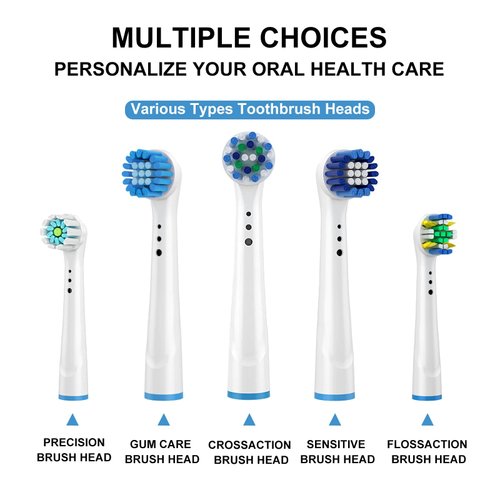 Toothbrush Heads for Oral B Braun, 10 Pack Electric Toothbrush Replacement Heads Medium Soft Bristles Electric Toothbrush Replacement Brush Heads Effective Replacement Toothbrush Heads for Oral Health