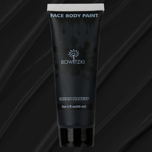 Bowitzki Face and Body Paint 2oz Cream Makeup 60ml Water Based Face Painting Special Effects For Adults Children Kids Halloween Christmas Party Stage Cosplay (Black)