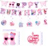 Music Birthday Party Decorations - Singer Happy Birthday Banner, 'ITS ME' Backdrop, Cake, Cupcake Toppers, Hanging Swilrs, Balloons for Fans Music Theme Party Supplies
