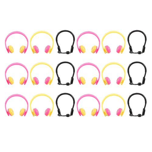 Milisten Girl Toys Vintage Decor 80Pcs Miniature Accessories Doll Headset Mini Headphones for Dolls House Decor, Mini Doll Earphone Doll Accessories Girl Toys Vintage Decor