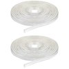 Tondiamo Shower Door Side Seal Glass Translucent Shower Door Side Seal Strip PVC Door Soft Clear Bulb Seal for Gap(7/32 x 98.4 Inches, 2 Rolls)