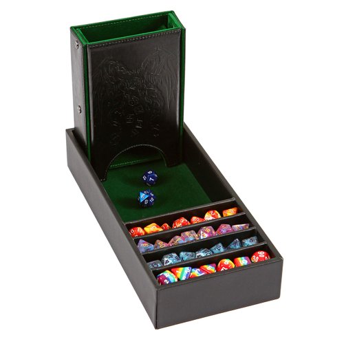 Forged Dice Co. Citadel Dice Tray and Dice Tower - DnD Dice Tray, Dice Box Storage for Dice and Removable Dice Tower - 3 in 1 Dice Rolling Tray, Storage and Tower - Perfect for RPG and Tabletop Gaming