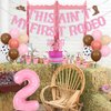 Sursurprise Western Cowgirl 2nd Birthday Decorations - This Ain’t My First Rodeo Backdrop Banners Garlands Cake Cupcake Toppers Balloons, Mexican Two Bday Party Supplies