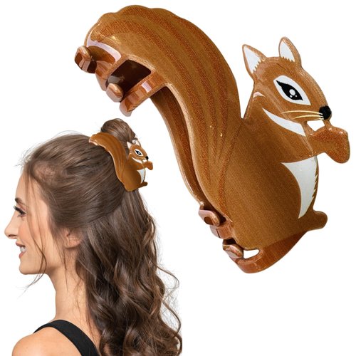 Fall Hair Clips Autumn Thanksgiving Hair Clips Maple Leaf Squirrel Palm Design Hair Clip - Yellow...