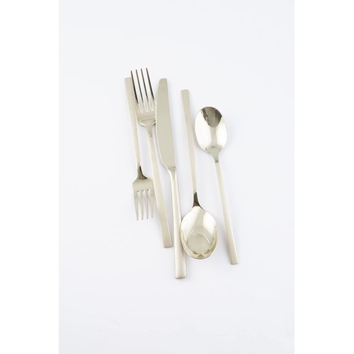 Cambridge Silversmiths Beacon Champagne Sand Mirror 20-Piece Flatware Set, Service for 4