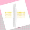 Allegro Combs #70 Wide Tooth Combs Defining Brush Comb 3-Row Wide Tooth For Curly Hair Comb For Women Curly Hair, Hair Stylists Hair Comb 2 Piece (White)