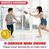 Force1 Scoot Duo Hand Operated Drone for Kids or Adults - 2pk Hands Free Motion Sensor Mini Drone, Easy Indoor Small UFO Toy Flying Ball Drone Toys for Boys and Girls (Red and Blue)