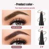 Magic Eyebrow Pencil, Waterproof Microblading Eyebrow Pen 4 Fork Tip Tattoo Pencil,Waterproof Eyebrow Pencil, Easily Create Natural-Looking Brows, Smudge-proof, Up to 24HR Wear (Light Brown)