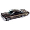 1961 Chevy Impala Lowrider Black with Graphics and Diecast Figure Limited Edition to 3600 Pieces Worldwide 1/64 Diecast Model Car by Johnny Lightning JLCP7456