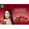 DE LEAF THANAKA Natural Pomegranate Bar Soap, Vitamin E Anti Aging Ageless Glow Youthful Beauty Deep Cleansing Hydration Moisturize Clean Face Facial Body Skin Soap, 100 g 1 Pack Count Pomegranate