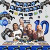 Video Game Party Decorations - 10th Birthday Decorations for Boys, HAPPY BIRTHDAY Banner, Video Game Balloons, Number 10 Blue Balloons, Gaming Hanging Swirls, Game On Birthday Party Supplies