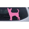 Pink 10in X 10.0in - Chihuahua Dog Animals Car Window Wall Laptop Decal Sticker
