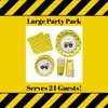 DK&Co. At Home Construction Birthday Party Supplies Plate Set- Serves 24 Construction plate and utensils for toddlers; Excavator Birthday Party Supplies Construction Theme Birthday Party Supplies
