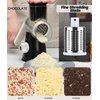 Ourokhome Rotary Cheese Grater Shredder, Round Mandolin Slicer with Handle and 3 Drum Blades, Kitchen Manual Vegetable Slicer Nuts Grinder with Cleaning Brush and Peeler, Black