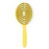 Hair Detangling Brush - Hair Straightening Comb Wet & Dry Hair Brush Round Head Straightenning Detangler Brush Comb Hair Styling Comb Scalp Cleansing Brush for Curly Hair (Yellow)